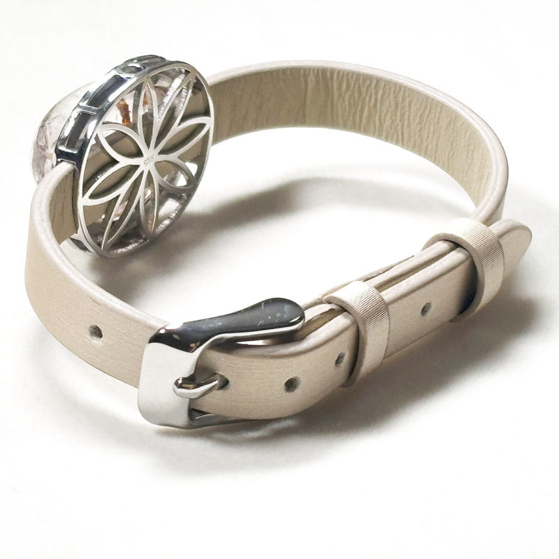 Hematoid Quartz Leather Bracelet