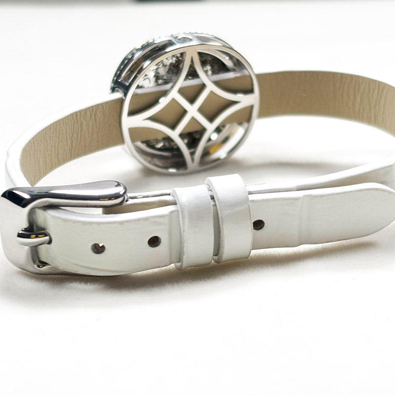 Green Phantom Quartz Leather Bracelet