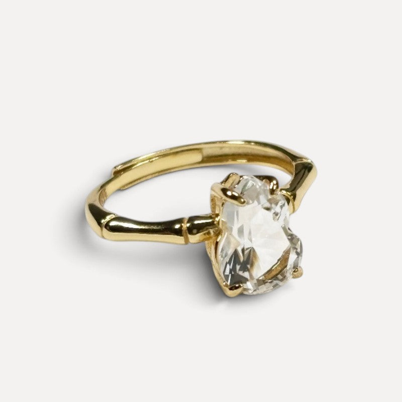 Clear Quartz Gourd Ring