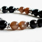 Letter P | Peach Moonstone & Hypersthene Bracelet