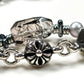 Black Rutilated Quartz Charm + Black Rutilated Quartz w/ Akoya Pearl Bracelet