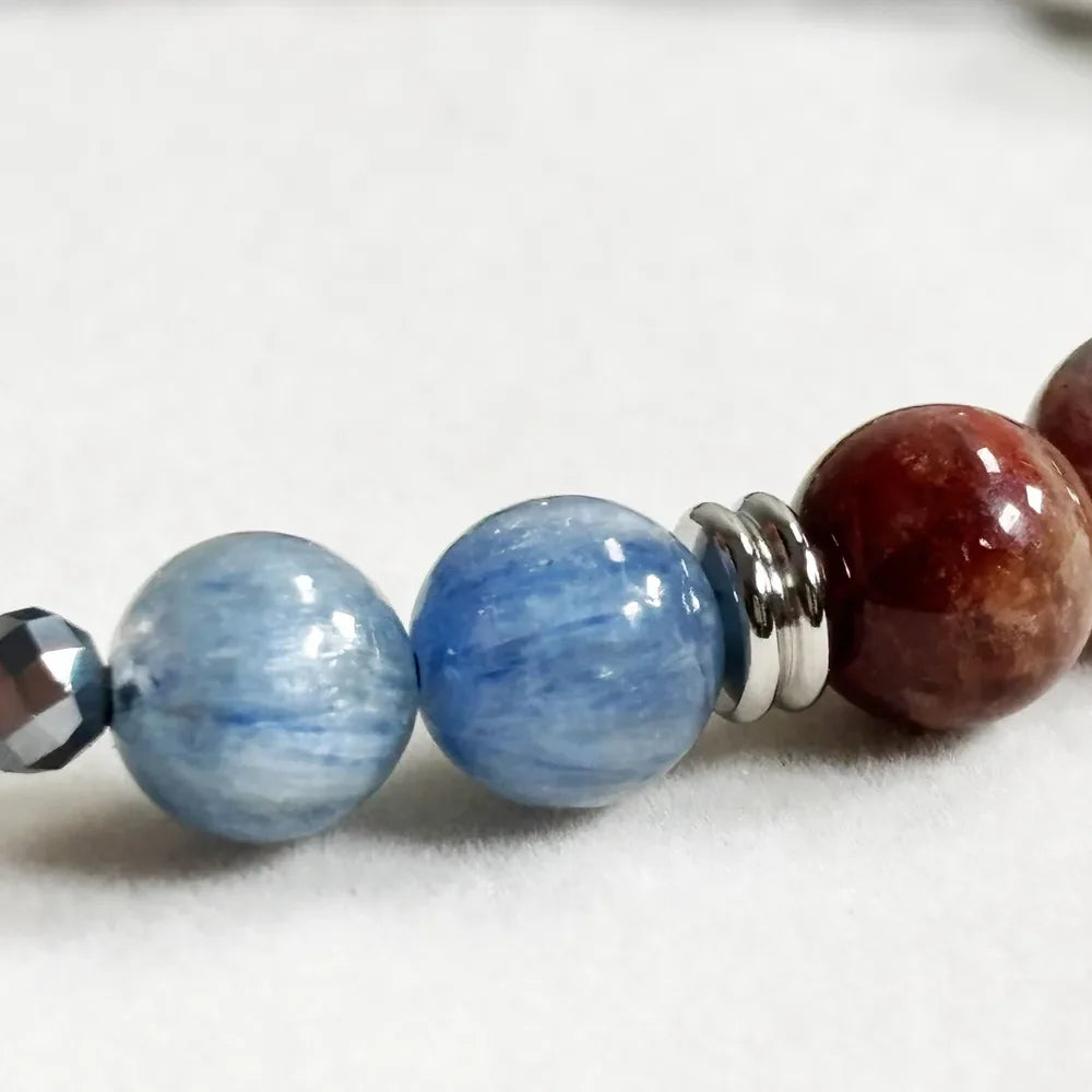 Letter K | Red Auralite  & Kyanite Bracelet