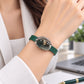 Green Phantom Quartz Leather Bracelet