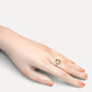 Golden Prehnite Gourd Ring