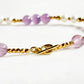Amethyst Super Seven Quartz w/ Freshwater Pearl Anklet
