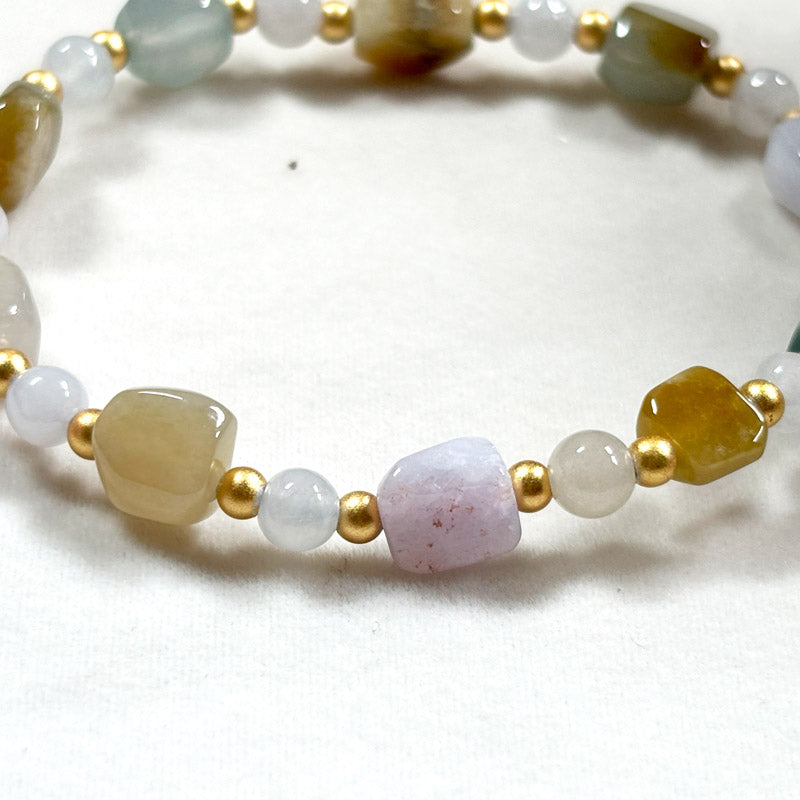 Mixed Jadeite Jade Bracelet