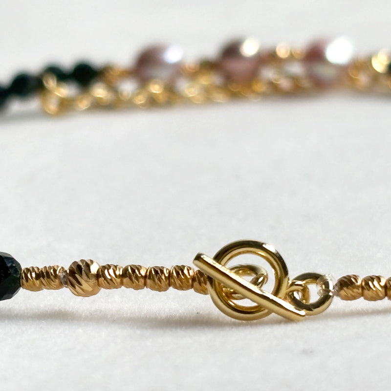 Epidote w/ Freshwater Pearl Anklet