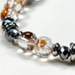 Golden Rutilated Quartz Charm + Hematoid Quartz w/ Sweden Meteorite Bracelet