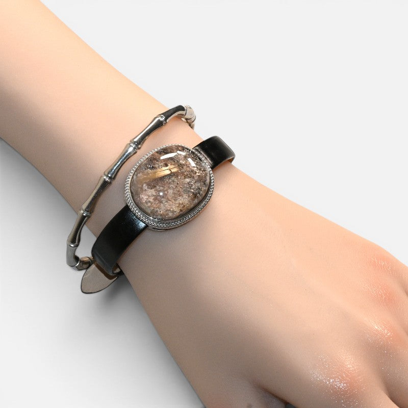 Phantom w/ Rutilated Leather Bracelet