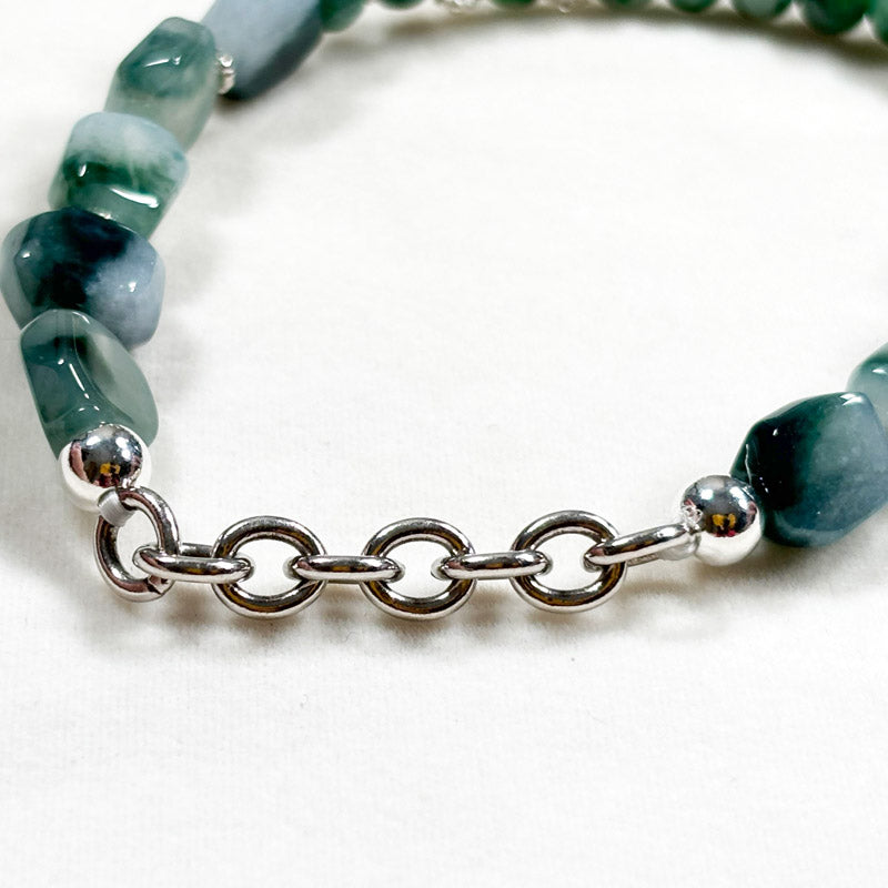 Flower Green Jadeite Jade Bracelet