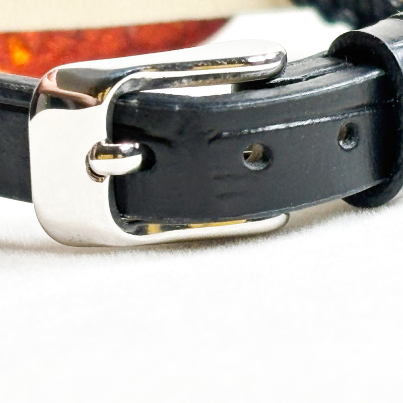 Golden Amber Leather Bracelet