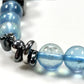 Labradorite Charm + Aquamarine Phantom Quartz w/ Sweden Meteorite Bracelet