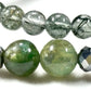 Silver Chrome Heart Cross Charm + Green Lepidolite Quartz w/ Green Rutilated Quartz Bracelet