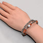 Letter W  | Smoky Lavender Hetian Jade & Golden Sunstone Bracelet