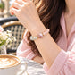Pink Rabbit Fur Quartz Charm + Pink Azeztulite w/ White Sunstone Bracelet