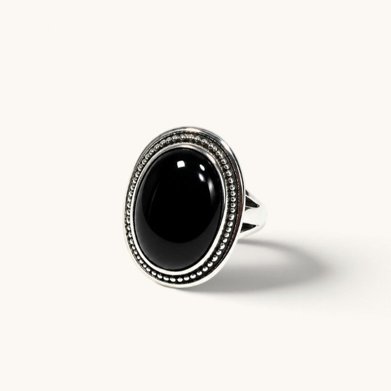 Black Agate Ring