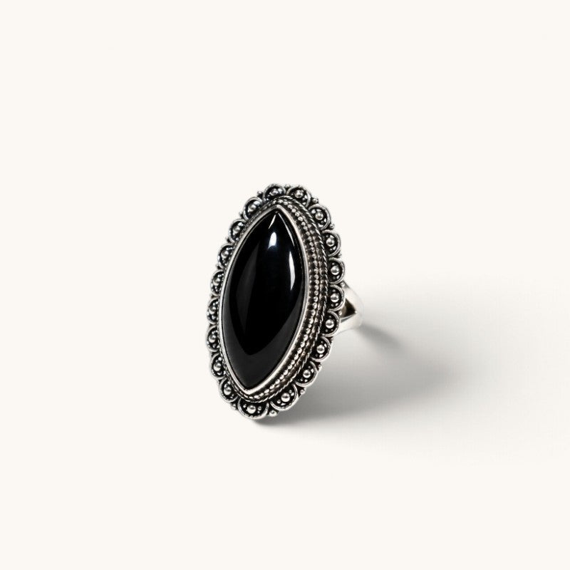 Black Agate Ring