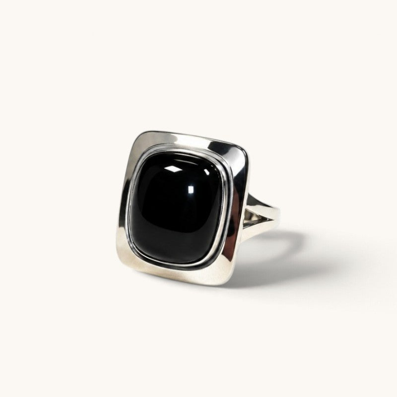 Black Agate Ring