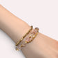 White Rabbit Fur Quartz Charm + Golden Super Seven Quartz w/ Mozambique Rose Quartz Bracelet