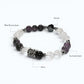 Abacus Charm + White Phantom Quartz w/ Eye Auralite Quartz Bracelet