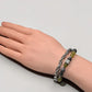 Letter Q | Serpentine Jade & Black Auralite Bracelet