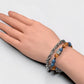 Letter F | Citrine Pyramid & Blue Opal Bracelet