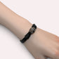 Wave Dzi Bead Leather Bracelet
