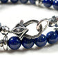 Green Phantom Quartz Charm w/ Lapis Lazuli Dual -Loop Bracelet