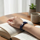 Rainbow Clear Quartz Charm w/ Lapis Lazuli Dual -Loop Bracelet