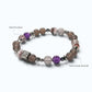 Letter X | Smoky Lavender Hetian Jade & Super Seven Quartz Bracelet