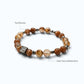 Letter S | Peach Moonstone & Golden Titanium Rutilated Quartz Bracelet