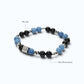 Letter R  | Green Phantom Quartz & Blue Opal Bracelet