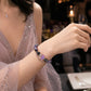 Ametrine Charm + Fluorite Pyrite w/ Eye Auralite Quartz Bracelet