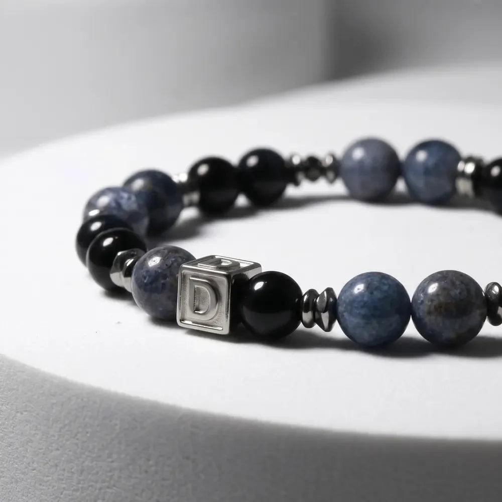 Letter D | Pietersite & Blue Tiger Eye Bracelet