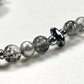 Black Rutilated Quartz Charm + Black Rutilated Quartz w/ Akoya Pearl Bracelet
