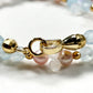 Rutilated Quartz Charm + Aquamarine+ Moonstone w/ Freshwater Pearl Dual- Loop Bracelet