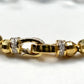 Aquamarine Charm +  Blue Topaz + Clear Quartz w/ Freshwater Pearl Bracelet