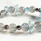 Aquamarine Charm + Grey Moonstone w/ Blue Topaz Bracelet