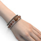 Garuda Dzi Bead w/ Red Rutilated Quartz Bangle