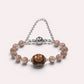 Garuda Dzi Bead w/ Red Rutilated Quartz Bangle