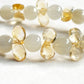 Rainbow Clear Quartz Charm +Green Moonstone Quartz  w/ Citrine Bracelet