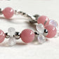 Rose Quartz Charm +Guava Quartz  w/ Moonstone Bracelet