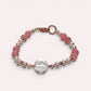 Rainbow Clear Quartz Charm +  Guava Quartz w/ Freshwater Pearl Bracelet