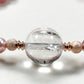 Rainbow Clear Quartz Charm +  Guava Quartz w/ Freshwater Pearl Bracelet