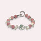 Green Phantom Quartz Charm +Guava Quartz  w/ Prehnite Bracelet
