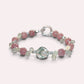 Green Phantom Quartz Charm +Guava Quartz  w/ Prehnite Bracelet