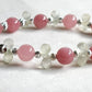 Green Phantom Quartz Charm +Guava Quartz  w/ Prehnite Bracelet