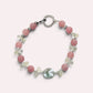 Green Phantom Quartz Charm +Guava Quartz  w/ Prehnite Bracelet