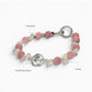 Green Phantom Quartz Charm +Guava Quartz  w/ Prehnite Bracelet