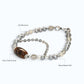 Horse Tooth Dzi Bead +  Grey Moonstone w/ Akoya Pearl Bangle